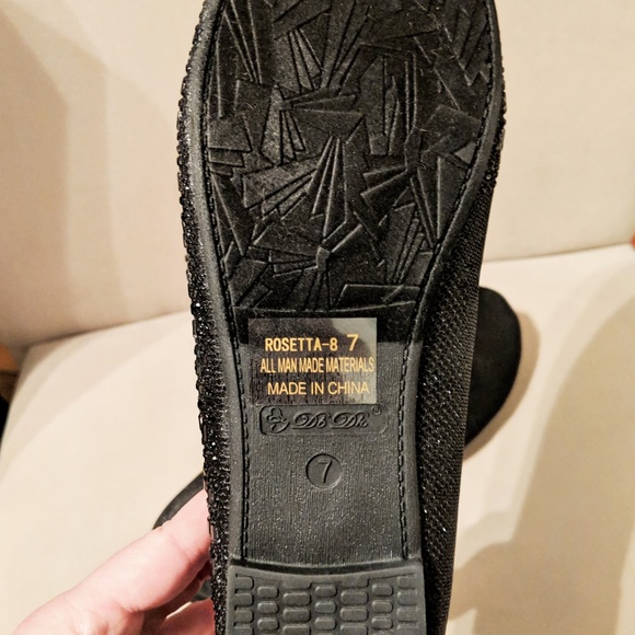 DbDk Rosetta Slip-On Black Flats - Picture 4 of 4